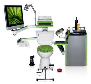 Illustration for article titled 10 Gadgets That Transform Your Bathroom Into a Home Office